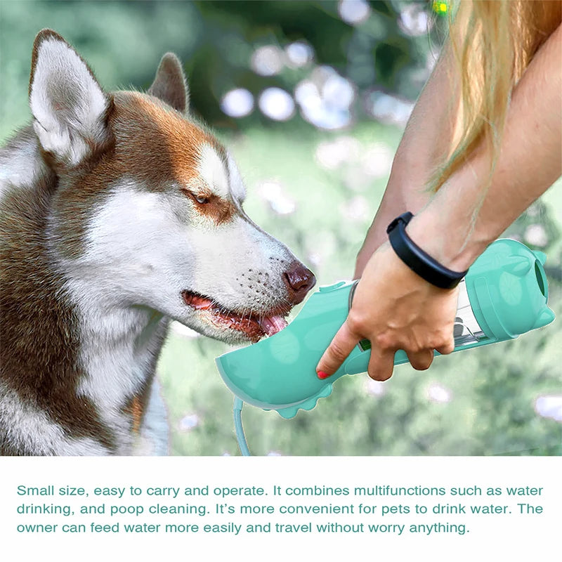 Bouteille d'eau 4 en 1 pour chien